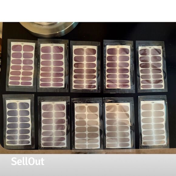Unbranded Other - 10 Sheets Multicolor Glitter & Solid Press-On Nail Polish